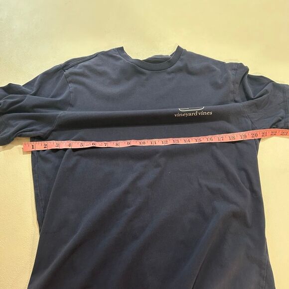 Vineyard Vines Classic Whale Tee Navy Blue Size Small 100% Cotton Preppy Coastal - Picture 4 of 5